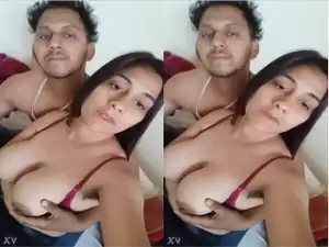 Today Exclusive -Indian Wife Boobs Pressing