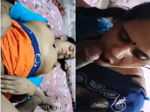 Today Exclusive-Hot Desi Bhabhi Blowjob And Fucked