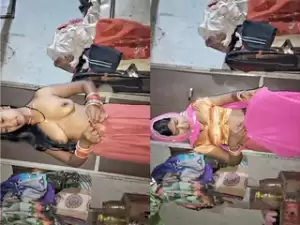 Today Exclusive-Desi Village Bhabhi Blowjob and Fucked pat 3