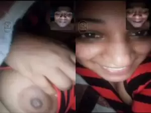 Today Exclusive-Sexy Desi Girl Shows her Boobs and Pussy On VC Part 2