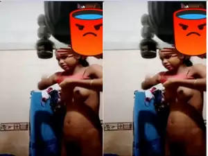 Today Exclusive-Desi Girl Bathing Part 2