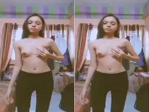 Today Exclusive- Desi Girl Shows Her Boobs and Pussy part 2