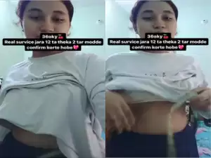 Today Exclusive- Desi Girl Shows her Boobs Part 1