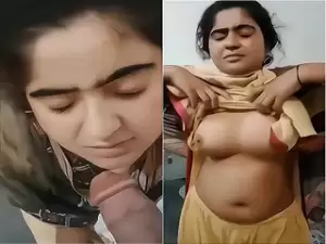 Today Exclusive- Sexy Paki Wife Sucking and Shows Boobs part 1