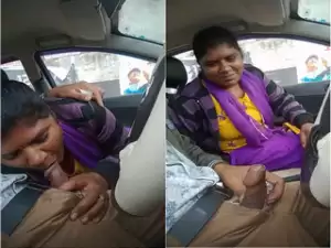Today Exclusive- Desi Wife Sucking Dick in Car