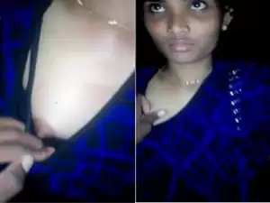 Desi Shy Girl Shows her Boobs to Lover