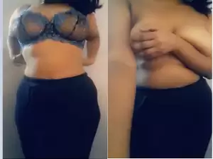 Exclusive- Big Boob Girl Strip Her Bra