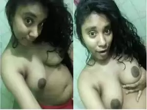 Exclusive- Super Cute Girl Showing Her Boobs and Pussy to Lover On video Call