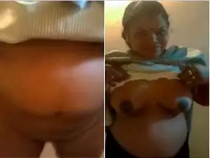 Desi Mallu Bhabhi Strip Her Cloths and Showing Her Boobs and Pussy