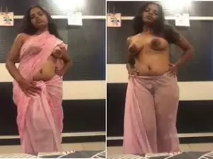 Exclusive- Hot look Desi Girl In Pink Saree