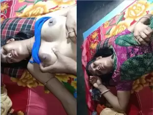 Desi Wife Boobs Pressing and Fucking
