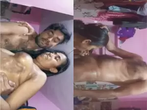 Desi Bhabhi Boobs Sucking and Blowjob