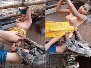 Horny Desi Wife Standing Fucked