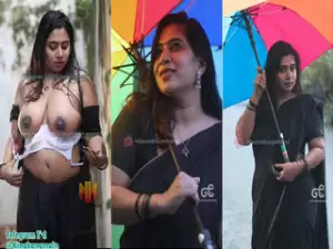 Nila Nambiar Black Saree Part 01