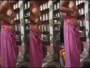 Desi Wife Wearing Cloths