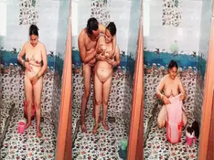 Desi Puja Bhabhi Romance and Bathing
