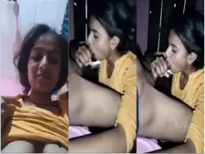 Desi Girl Blowjob and Shows Her Ass and pussy