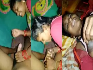 Desi Vlg Wife Blowjob and Fucking