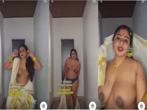 Nila Nambiar Saree Strip on Tango 1