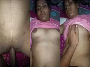 Horny Desi Wife Boobs pressing and Fucking