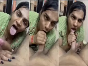 Horny Desi Bhabhi Sucking Dick