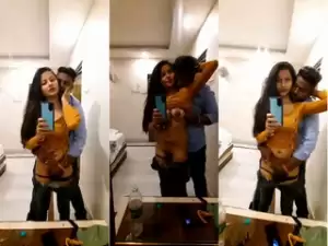 Horny Desi girl Boobs pressing and Fingering