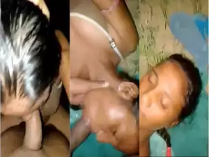 Desi Threesome Blowjob and Fucking