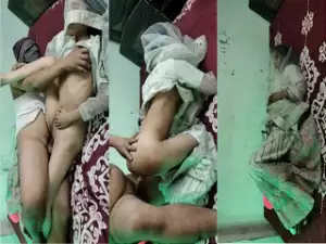 Desi Wife Boobs pressing and Fucked