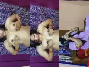 Hot Desi Wife Boobs pressing and Fucking Part 2