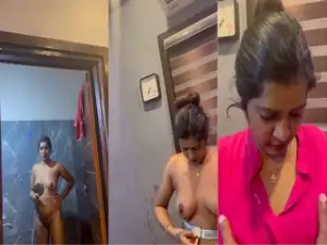 Desi Wife Bathing and Wearing Cloths