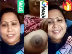 Desi Wife Shows her Boobs On VC Part 2