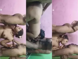 Desi Threesome Blowjob and Fucking