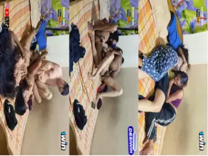 Desi Threesome Randi Blowjob and Fucking