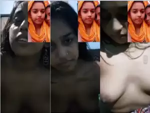 Cute Desi girl Shows On VC