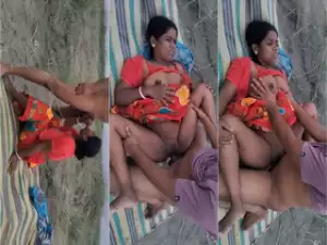 Desi Bhabhi OutDoor Blowjob and Fucking