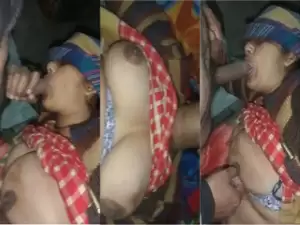 Desi BBW Wife blowjob and Boobs pressing