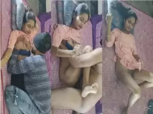 Sexy Slim Bhabhi Boobs Pressing and Fucking
