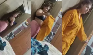 Horny Desi Bhabhi Wearing Cloths