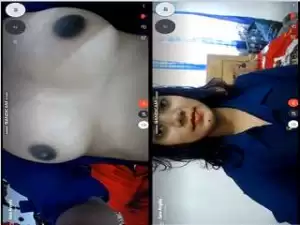 Today Exclusive- Super Hot Desi Girl Showing her Boobs on Video Cal