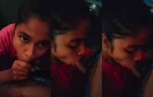 Cute Desi girl Sucking Dick