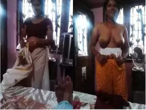 Hot Look Mallu Wife Showing Her Big Milky Boobs to Hubby