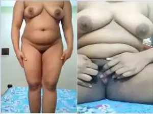 Exclusive- Desi Wife Strip her Cloths and Showing Her Boobs and Pussy Fingering