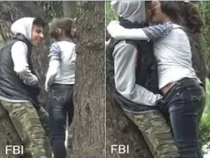 Exclusive- Hot Look NRI Girl Kissing and Pussy Fingering in park