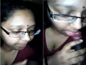 Today Exclusive- Sexy look Desi Tamil Wife Sucking Hubby Dick PArt 1