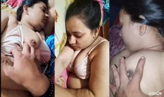 Desi Sleeping Wife Boobs pressing