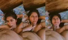 Desi Girl Blowjob and Lover Cum On Face