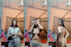 Cute Desi Girl Striping and Dancing