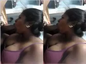 Exclusive- Horny Desi Tamil Wife Blowjob