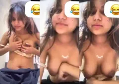 Horny Desi Girl Boobs Sucking