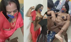 Desi Tamil Wife Threesome Romance and Fucking